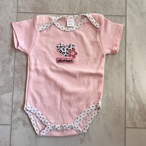 Baby Gear 100% Cotton light pink short sleeve bodysuit